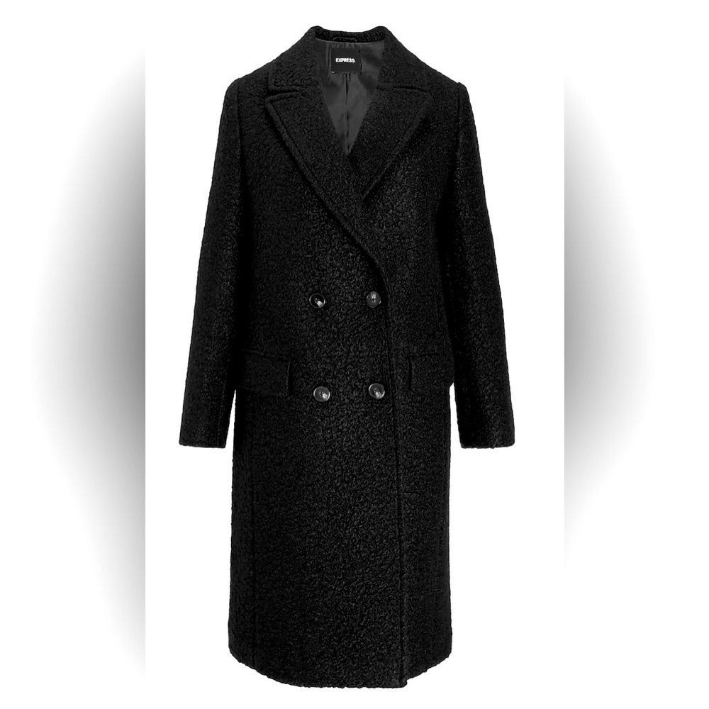 Sherpa Double Breasted Car Coat. Size Small